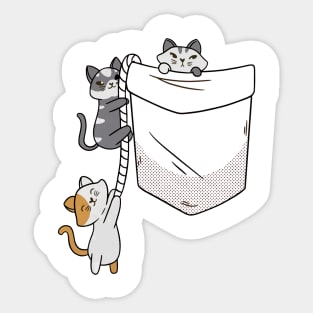 Cute cat pocket Sticker